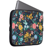 Niedliches buntes Blumenmuster Laptopschutzhülle (Vorne Rechts)