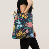 Niedliches buntes Blumenmuster Tasche (Von Nahem)