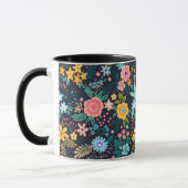Niedliches buntes Blumenmuster Tasse (Links)