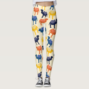 Niedliches buntes Cartoon-Kamel-Muster Leggings