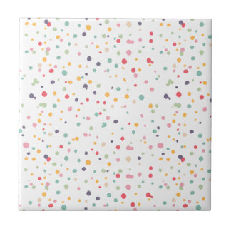 Niedliches buntes Confetti-Punkt-Muster Fliese