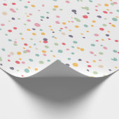 Niedliches buntes Confetti-Punkt-Muster Geschenkpapier (Ecke)