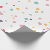 Niedliches buntes Confetti-Punkt-Muster Geschenkpapier (Ecke)