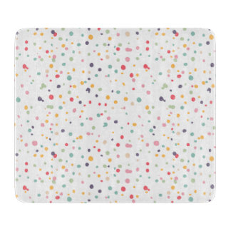 Niedliches buntes Confetti-Punkt-Muster Schneidebrett