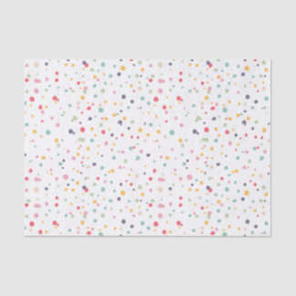 Niedliches buntes Confetti-Punkt-Muster Seidenpapier