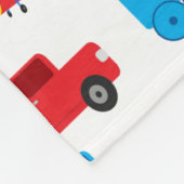 Niedliches buntes Flugzeug-, Zug-und Auto-Muster Fleecedecke (Ecke)