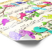 Niedliches buntes Musikangebot Fotodruck (Ecke)