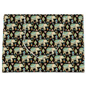 Niedliches buntes Muster der indischen Elefanten Große Geschenktüte (Vorderseite)