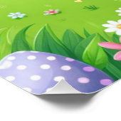 Niedliches, buntes Ostersonnensymbol Poster (Ecke)