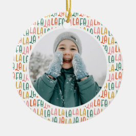 Niedliches, buntes personalisiertes Weihnachtsfest Keramik Ornament