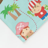 Niedliches buntes Piraten-Muster scherzt Fleecedecke (Ecke)