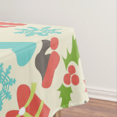 Niedliches buntes Retro Weihnachten Tischdecke (Beispiel)