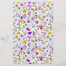 Niedliches, buntes, süßes Muster