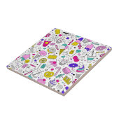 Niedliches, buntes, süßes Muster Fliese (Seite)