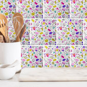 Niedliches, buntes, süßes Muster Fliese