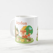 Niedliches buntes Waldtier für Kinder Kaffeetasse (Vorderseite Links)