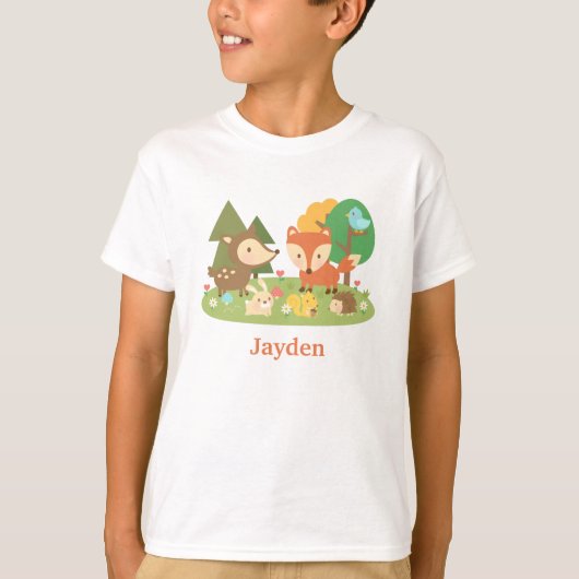 Niedliches buntes Waldtier für Kinder T-Shirt (Vorderseite)