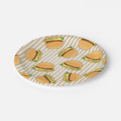 Niedliches Burger Druckkunstpapier für Party Pappteller (Schrägansicht)