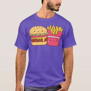 Niedliches Burger- und französisches Frittenfutter T-Shirt