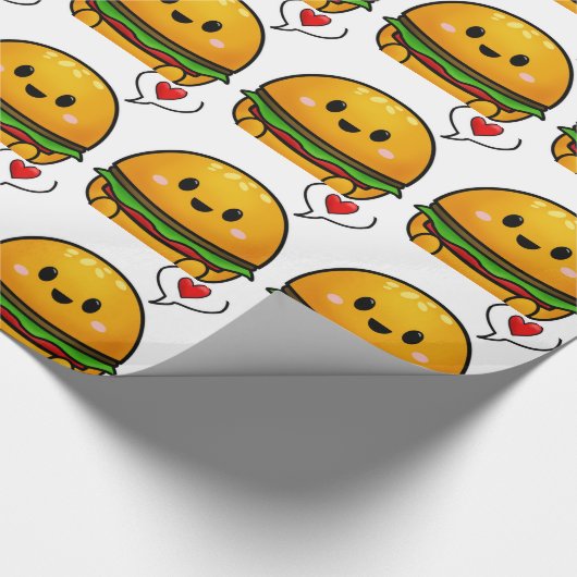 Niedliches Burgerverpackungspapier Geschenkpapier (Ecke)