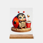 Niedliches Büro braucht Kaffee Acrylschild (Vorderseite)