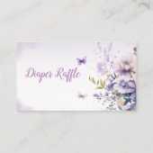 Niedliches Butterfly-Baby-Duschkabine-Windeln-Raff Begleitkarte (Rückseite)