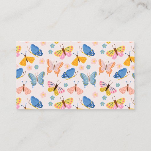 Niedliches Butterfly-Baby-Duschkabine-Windeln-Raff Begleitkarte (Rückseite)