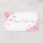 Niedliches Butterfly-Baby-Duschkabine-Windeln-Raff Begleitkarte (Rückseite)