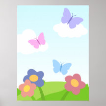 Niedliches Butterfly-Poster