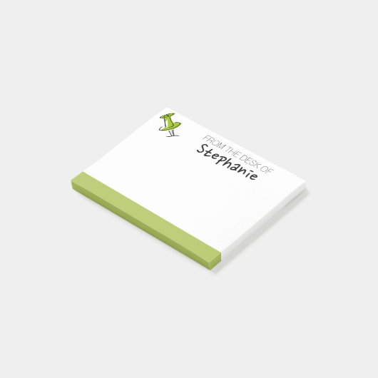 Niedliches Button aus dem Schreibtisch des Individ Post-it Klebezettel (angewinkelt)