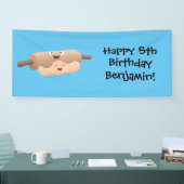 Niedliches Button und Teig Backwaren Cartoon Banner (Messe)