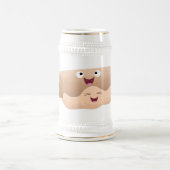 Niedliches Button und Teig Backwaren Cartoon Bierglas (Mittel)