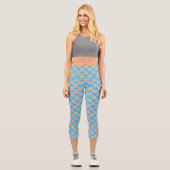 Niedliches Button und Teig Backwaren Cartoon Capri Leggings (Vorderseite)