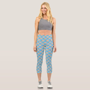 Niedliches Button und Teig Backwaren Cartoon Capri Leggings