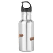 Niedliches Button und Teig Backwaren Cartoon Edelstahlflasche (Rückseite)