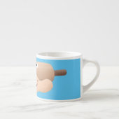 Niedliches Button und Teig Backwaren Cartoon Espressotasse (Rechts)