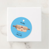 Niedliches Button und Teig Backwaren Cartoon Geschenkanhänger (Beispiel)