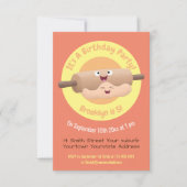 Niedliches Button und Teig Backwaren Cartoon I Einladung (Vorderseite)