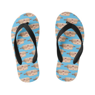 Niedliches Button und Teig Backwaren Cartoon Kinderbadesandalen