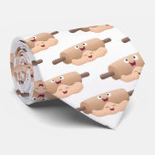 Niedliches Button und Teig Backwaren Cartoon Krawatte (Gerollt)