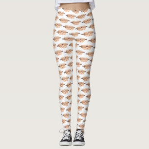 Niedliches Button und Teig Backwaren Cartoon Leggings