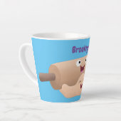 Niedliches Button und Teig Backwaren Cartoon Milchtasse (Linke Ecke)