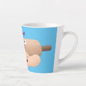 Niedliches Button und Teig Backwaren Cartoon Milchtasse (Rechts)