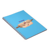 Niedliches Button und Teig Backwaren Cartoon Notizblock (Rechte Seite)