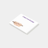 Niedliches Button und Teig Backwaren Cartoon Post-it Klebezettel (angewinkelt)