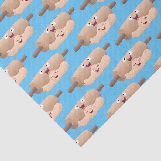 Niedliches Button und Teig Backwaren Cartoon Seidenpapier (Ausschnitt)