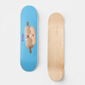 Niedliches Button und Teig Backwaren Cartoon Skateboard (Vorderseite)