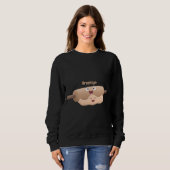 Niedliches Button und Teig Backwaren Cartoon Sweatshirt (Vorne ganz)