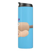 Niedliches Button und Teig Backwaren Cartoon Thermosbecher (Nach rechts gedreht)