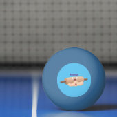 Niedliches Button und Teig Backwaren Cartoon Tischtennisball (Netto)